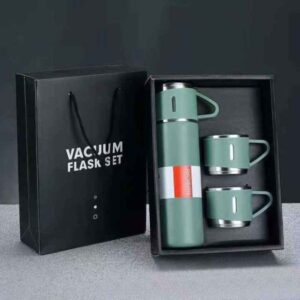 3-in-1 Vacuum Insulated Thermal Flask Set with Cup | Hot & Cold Stainless Steel Flask
